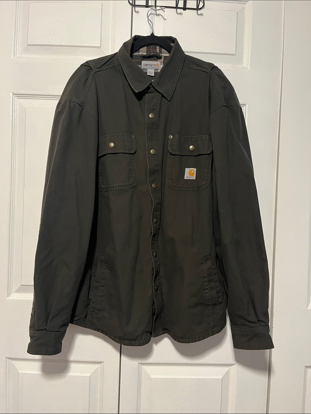 NWOT Carhartt Men’s Black Flannel Lined Field Shirt/Jacket